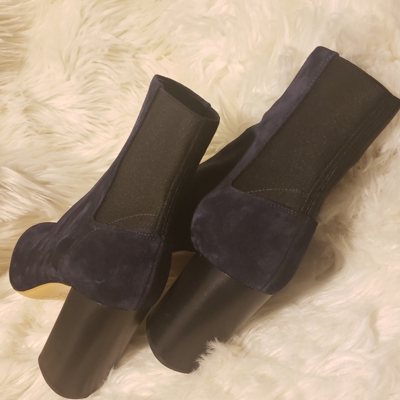 Rag & Bone navy blue suede agnes ankle boots - Picture 3 of 7
